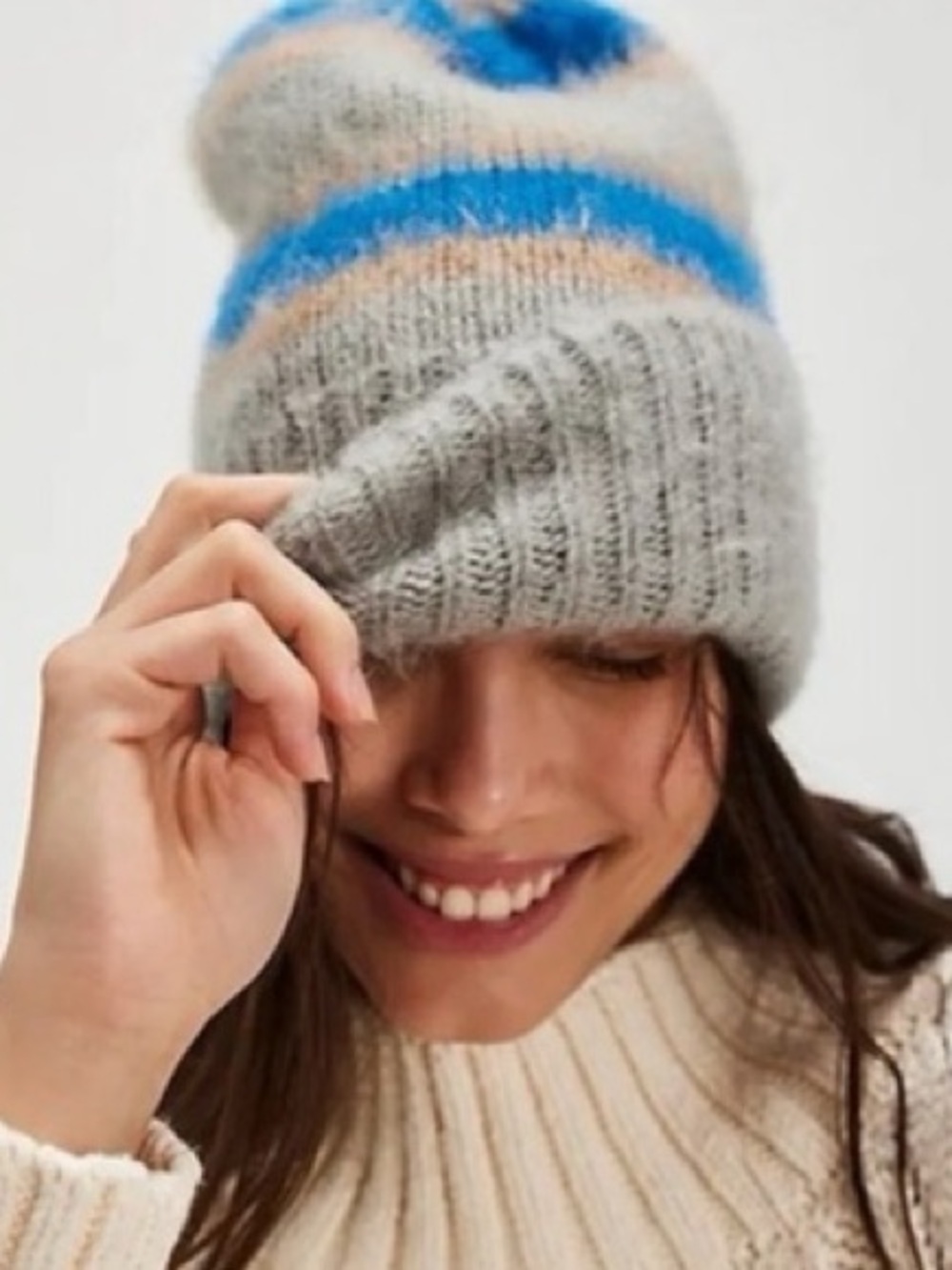NWT Free People The Groove Stripe Beanie Prep Stripe One Size